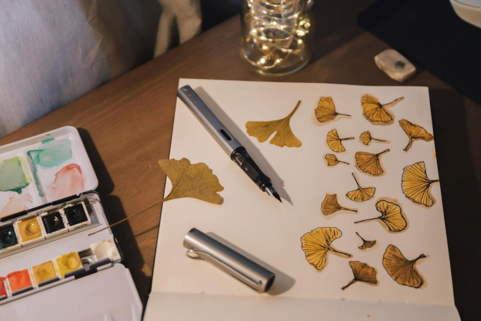 Illustration fundamentals program — a student working on a drawing at a desk